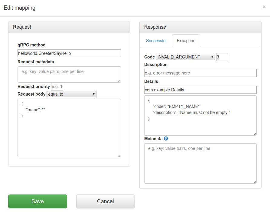 Edit gRPC exception details object screenshot