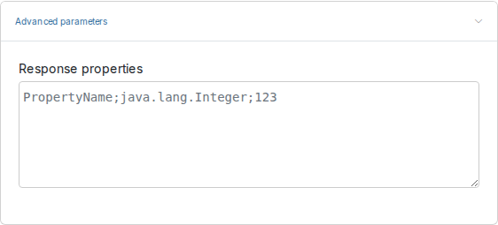 Edit JMS response properties screenshot